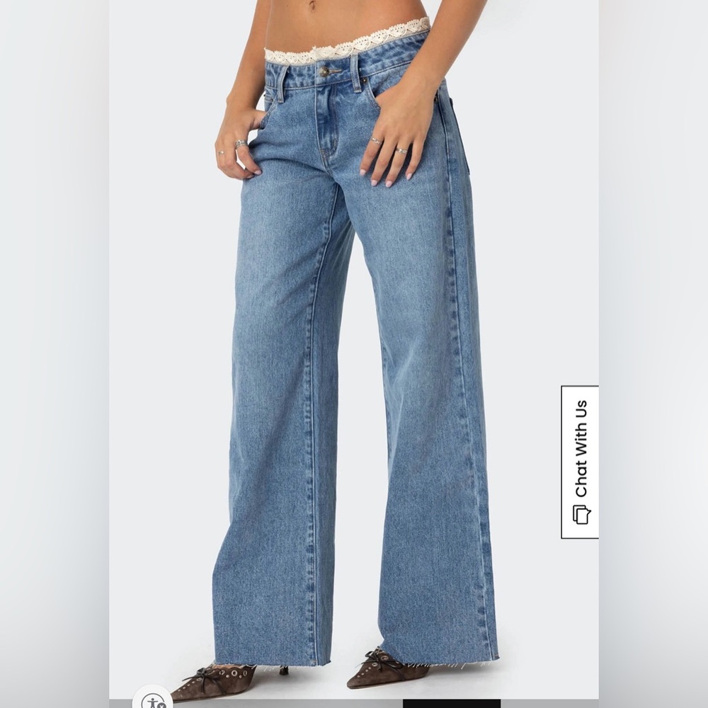 Classic Blue Wide-Leg Jeans